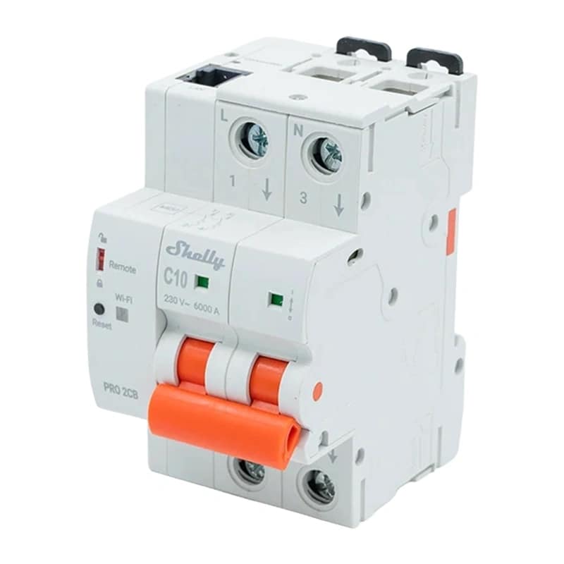 Μικροσκοπικός διακόπτης κυκλώματος SHELLY Pro 2CB C10