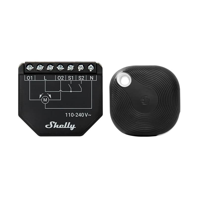 WiFi Shelly Shutter + κουμπί BLU Σκληρό 1 χειριστήριο περσίδων/κουρτινών
