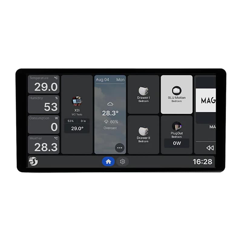6,95" Shelly Wall Display X2i WiFi/BLU πίνακας ελέγχου (ασημί)