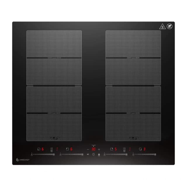 AMZCHEF CE-FS-I74S-FFDD10 Επαγωγική εστία, 4 ζώνες