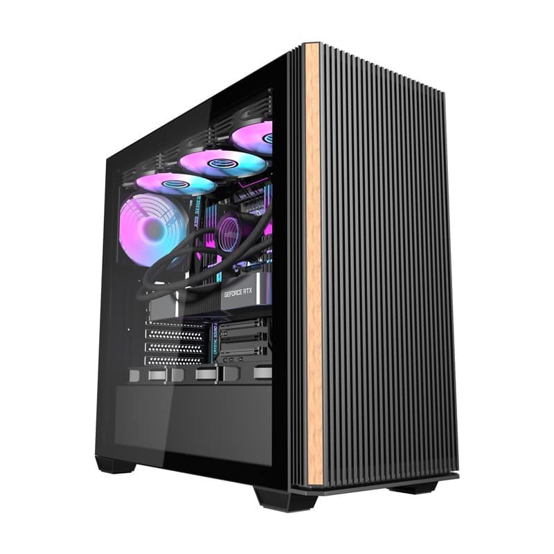 Darkflash DS900WS θήκη υπολογιστή (μαύρο) + 4 ανεμιστήρες