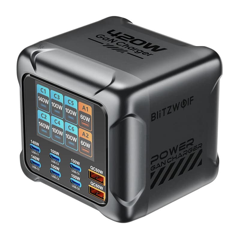Φορτιστής Blitzwolf BW-S33 420W, 8 θύρες