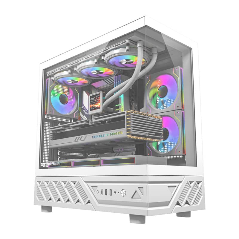 Θήκη υπολογιστή DarkFlash DS950 (λευκή) + 6 ανεμιστήρες