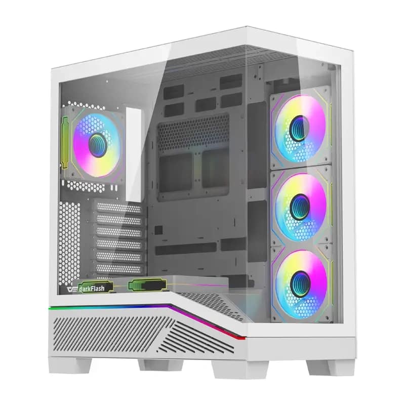 Θήκη υπολογιστή Darkflash K430 + ανεμιστήρες (λευκή)