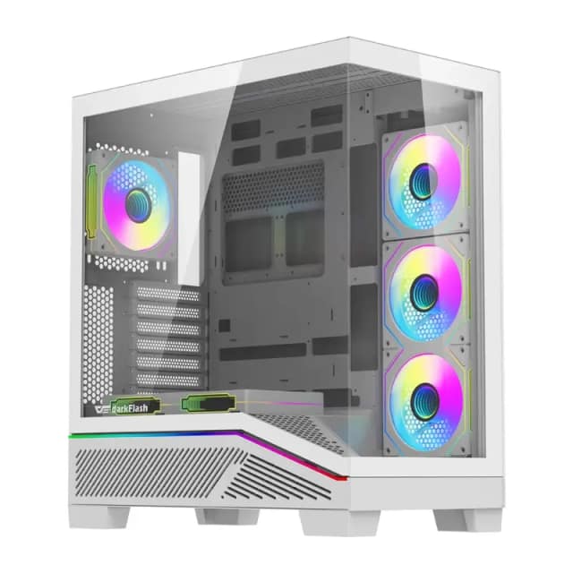 Θήκη υπολογιστή Darkflash K430 + ανεμιστήρες (λευκή)