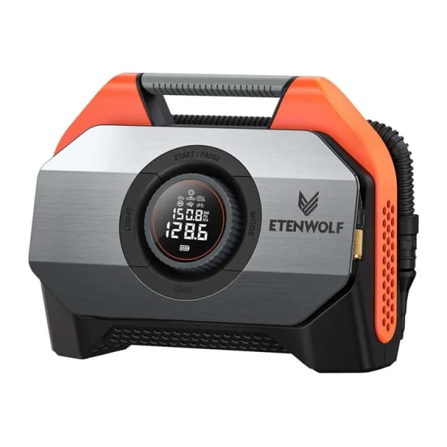 Αυτοκινήτου αεροσυμπιεστής Etenwolf S6, 11,03 bar, 19.200 mAh (πορτοκαλί)