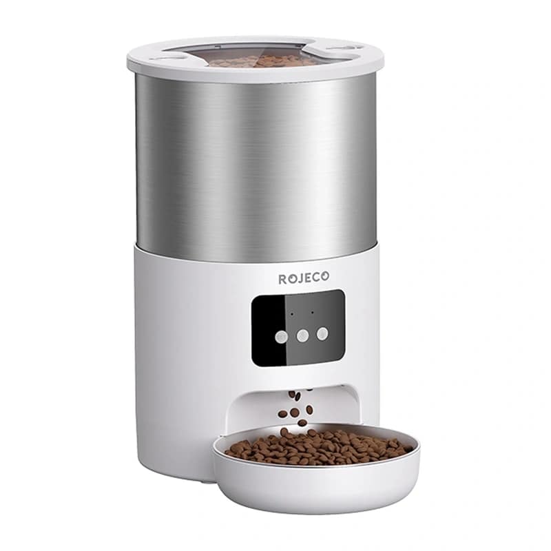 Διανομέας τροφής για κατοικίδια Rojeco Smart Pet Feeder 4,5 λίτρα από ανοξείδωτο ατσάλι