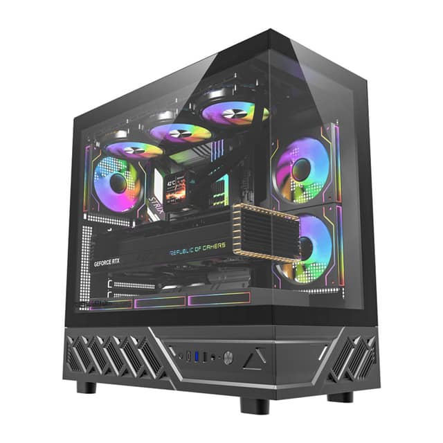 Θήκη υπολογιστή DarkFlash DS950 (μαύρη) + 6 ανεμιστήρες