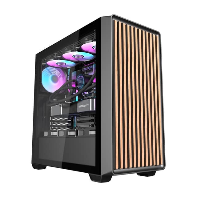 Darkflash DS900WD θήκη υπολογιστή (μαύρο) + 4 ανεμιστήρες