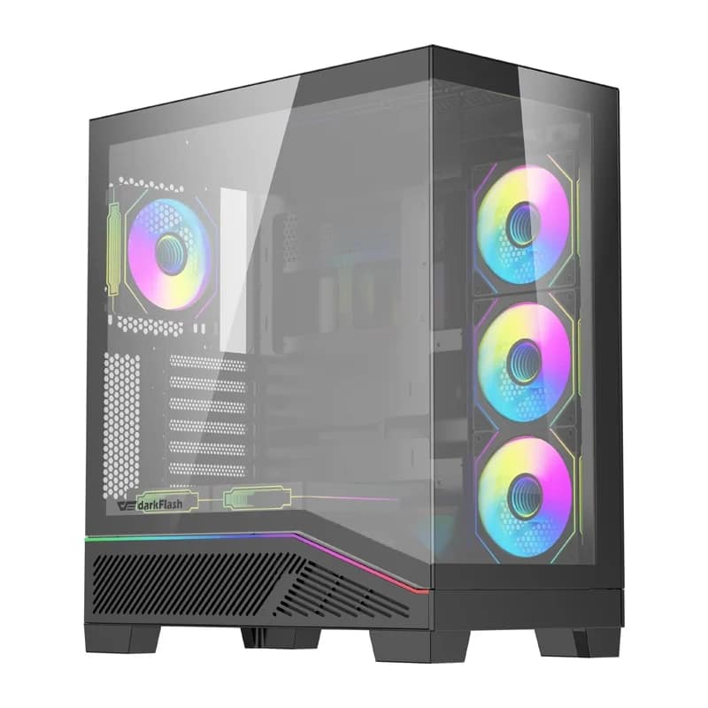 Θήκη υπολογιστή DarkFlash K430 + 6 ανεμιστήρες (μαύρη)