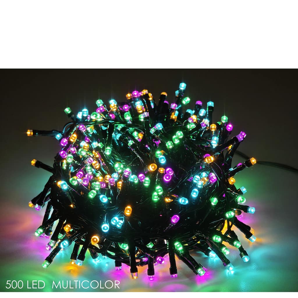 Χριστουγεννιάτικα Φωτάκια 500 LED Πολύχρωμα Candy Εξωτερικού Χώρου Με Προγράμματα