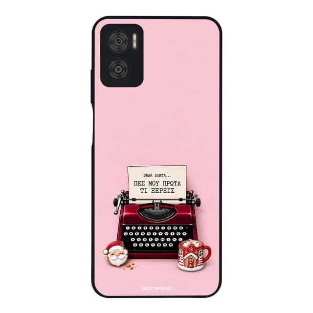 Θήκη Sonique It's Christmas Time Series για Motorola Moto E22 4G Dear Santa – Female