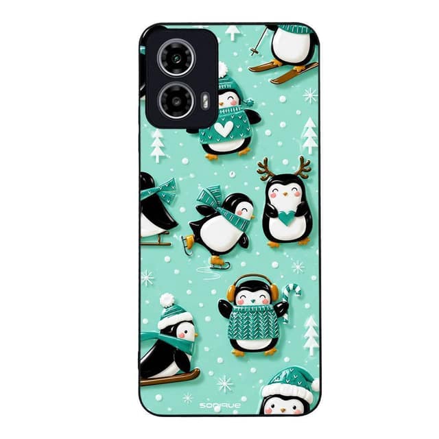 Θήκη Sonique It's Christmas Time Series για Motorola Moto G34 5G Sweet Penguin