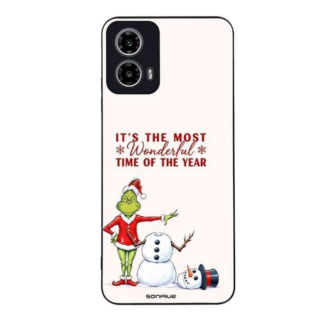 Θήκη Sonique It's Christmas Time Series για Motorola Moto G34 5G Wonderful Grinch