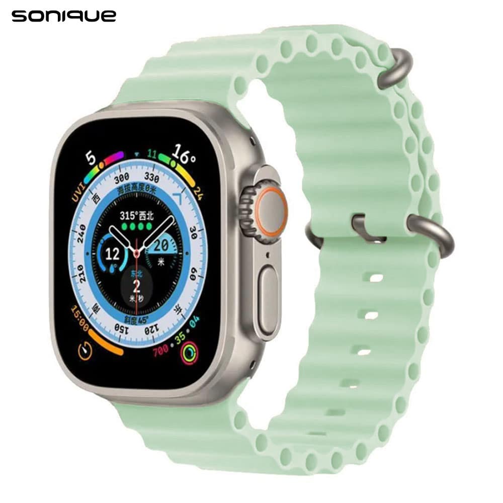 Λουράκι Σιλικόνης Ocean Band Sonique για Apple Watch (42/44/45/46/49MM) Φυστικί