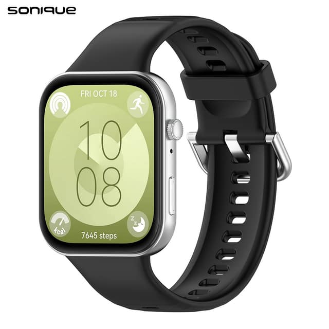 Λουράκι Σιλικόνης Soft Band Sonique για Huawei Fit 3 / Fit 4 / Fit 5 Μαύρο