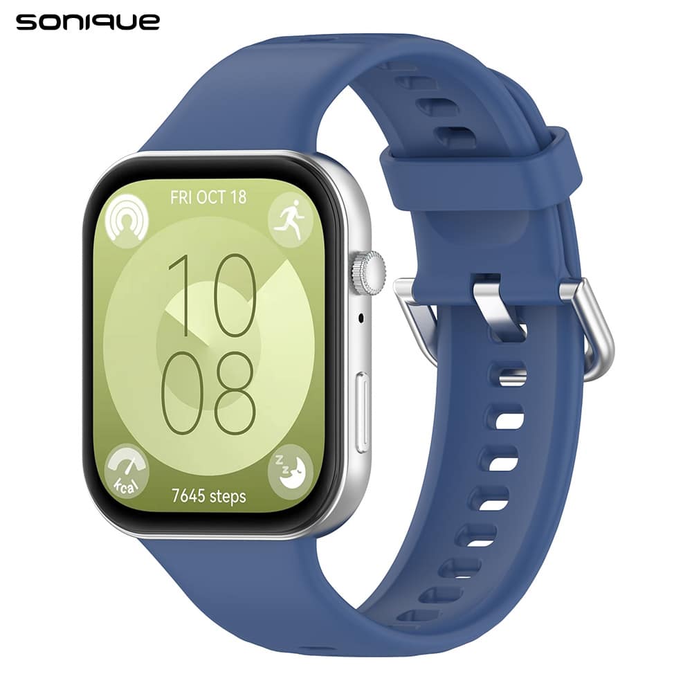 Λουράκι Σιλικόνης Soft Band Sonique για Huawei Fit 3 / Fit 4 / Fit 5 Μπλε Σκούρο