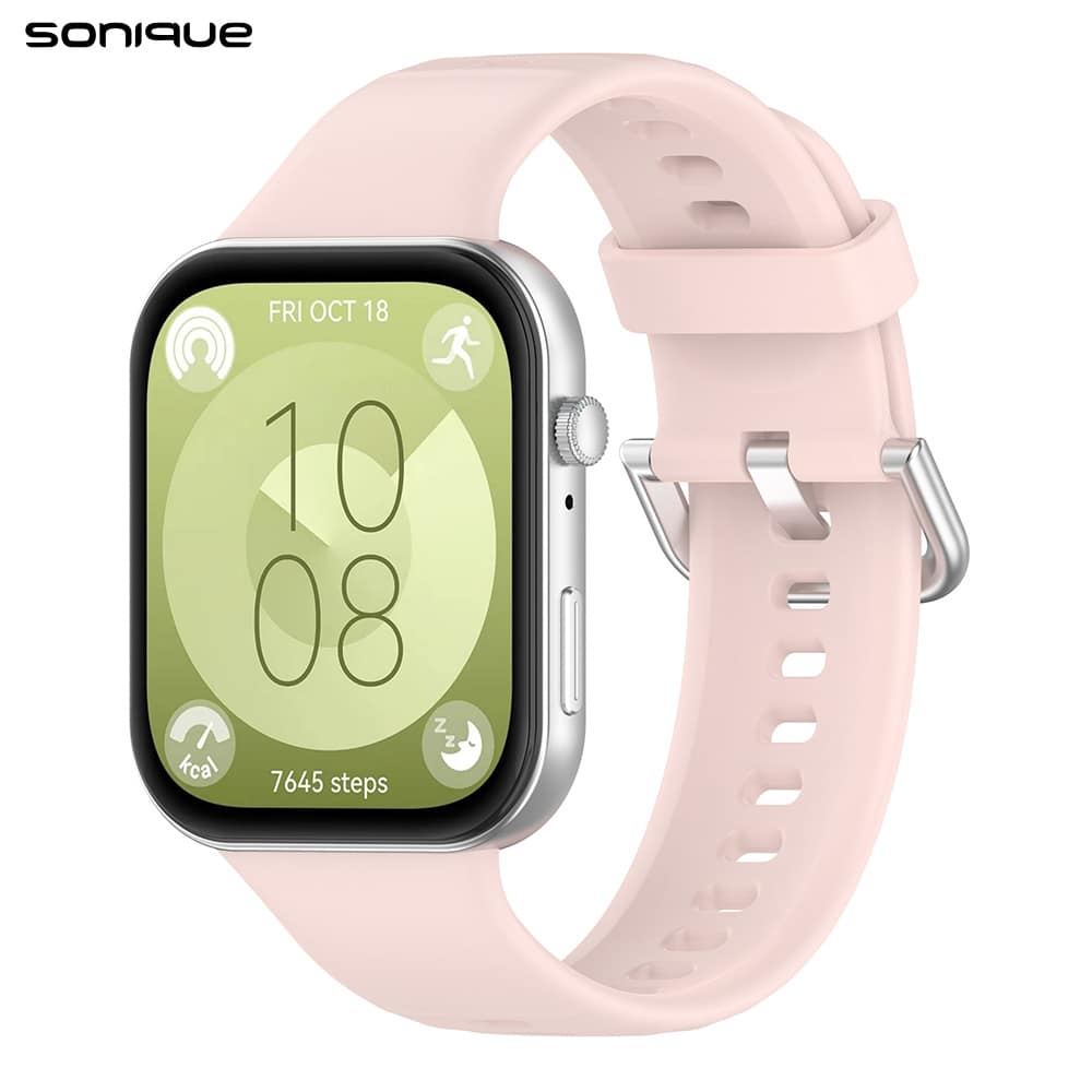 Λουράκι Σιλικόνης Soft Band Sonique για Huawei Fit 3 / Fit 4 / Fit 5 Ροζ