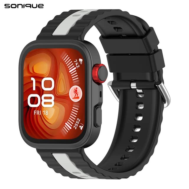 Λουράκι Σιλικόνης Trail Band Sonique για Huawei Fit 3 / Fit 4 / Fit 5 Μαύρο / Γκρι