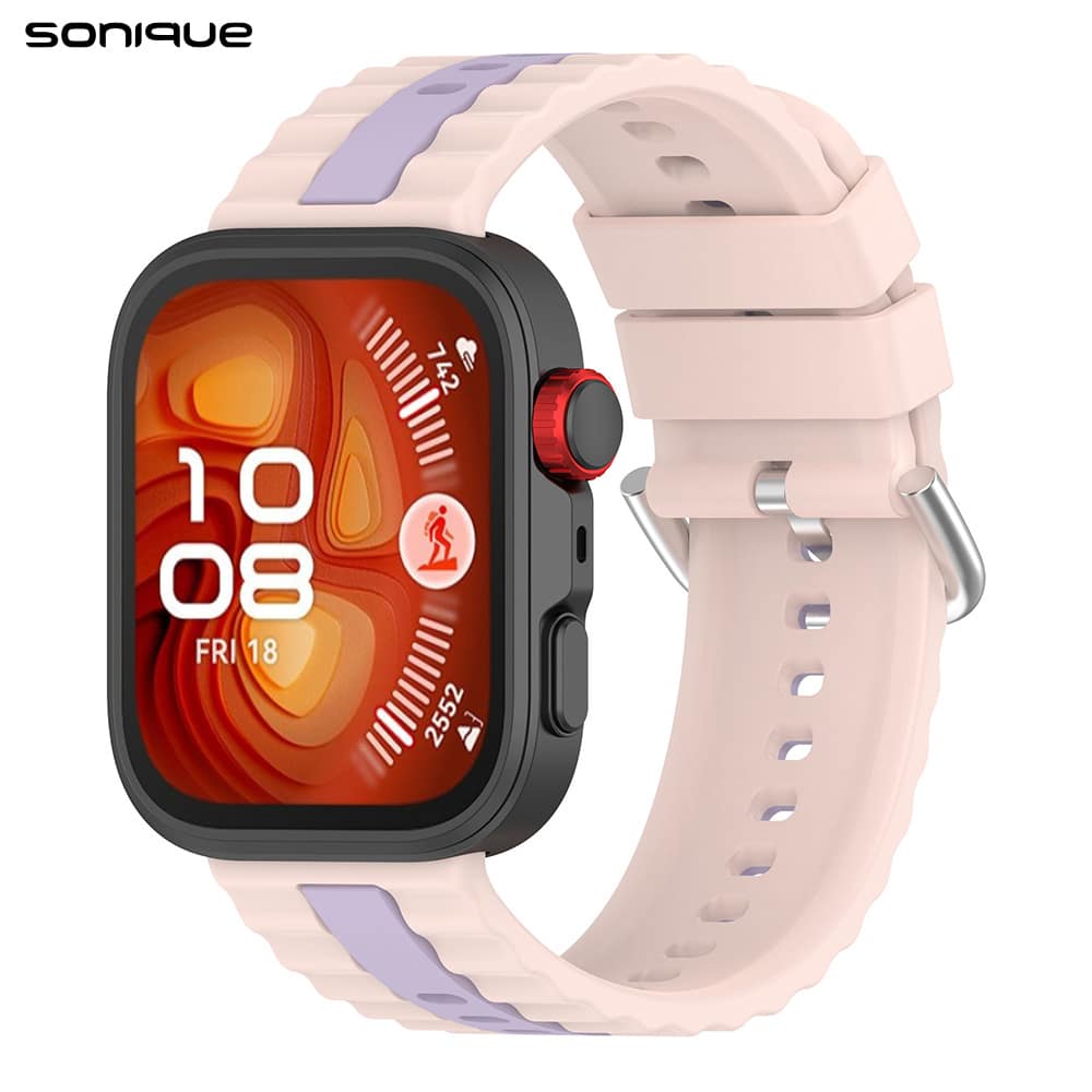 Λουράκι Σιλικόνης Trail Band Sonique για Huawei Fit 3 / Fit 4 / Fit 5 Ροζ / Λιλά