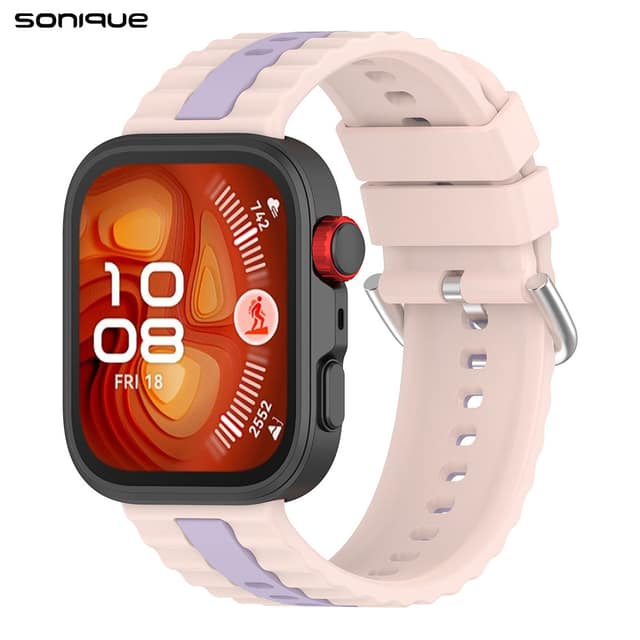 Λουράκι Σιλικόνης Trail Band Sonique για Huawei Fit 3 / Fit 4 / Fit 5 Ροζ / Λιλά