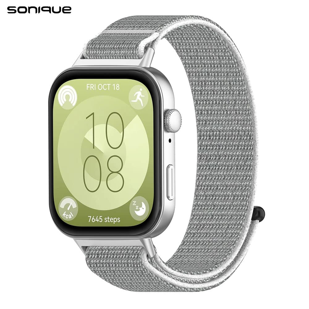 Λουράκι Official Nylon Band Sonique για Huawei Fit 3 / Fit 4 / Fit 5 Ανοιχτό Γκρι
