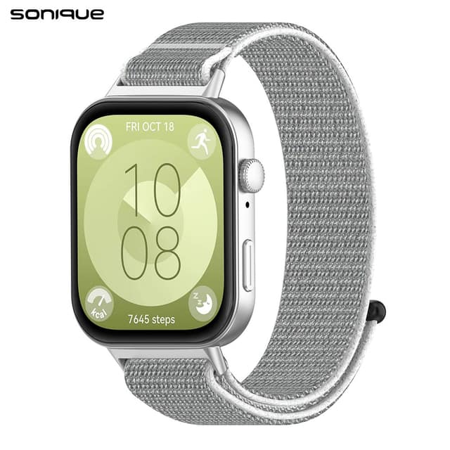 Λουράκι Official Nylon Band Sonique για Huawei Fit 3 / Fit 4 / Fit 5 Ανοιχτό Γκρι