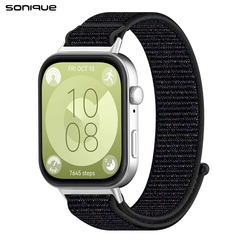Λουράκι Official Nylon Band Sonique για Huawei Fit 3 / Fit 4 / Fit 5 Μαύρο 02