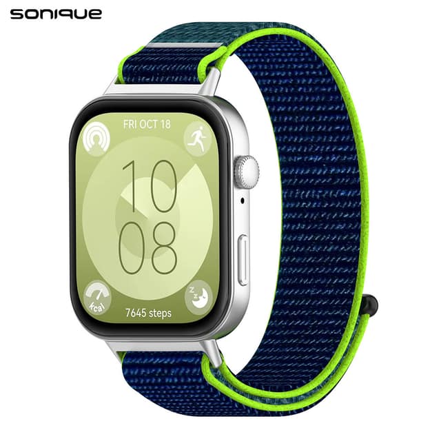 Λουράκι Official Nylon Band Sonique για Huawei Fit 3 / Fit 4 / Fit 5 Μπλε Σκούρο / Λαχανί