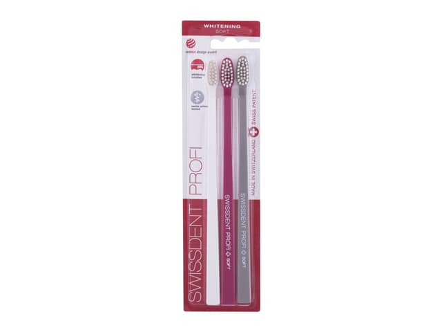 Swissdent Profi Whitening Trio Toothbrush 3 pc (White, Pink, Grey)
