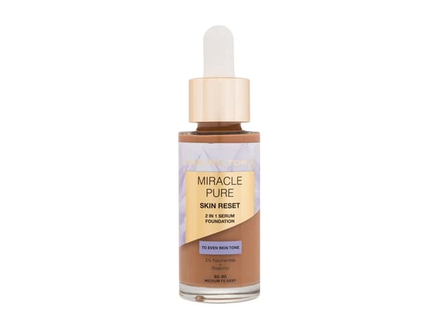 Max Factor Miracle Pure Skin Reset 2in1 Serum Foundation Makeup 30 ml (85-90 Medium To Deep)
