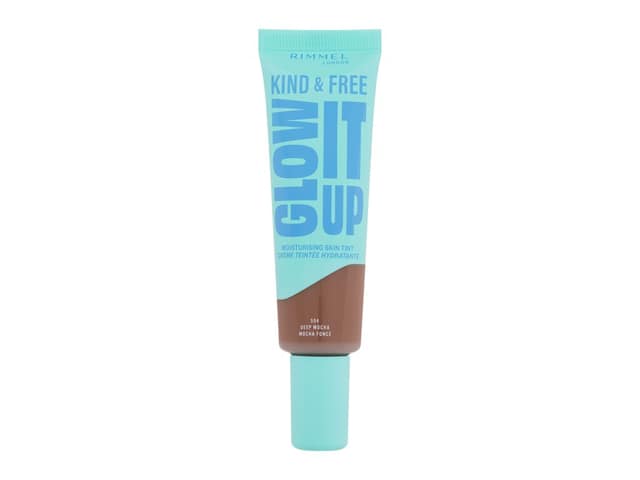 Rimmel London Kind & Free Glow It Up Moisturising Skin Tint Makeup 30 ml (504 Deep Mocha)