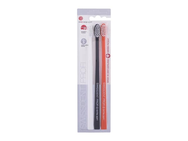 Swissdent Profi Gentle Trio Toothbrush 3 pc (White, Black, Orange)