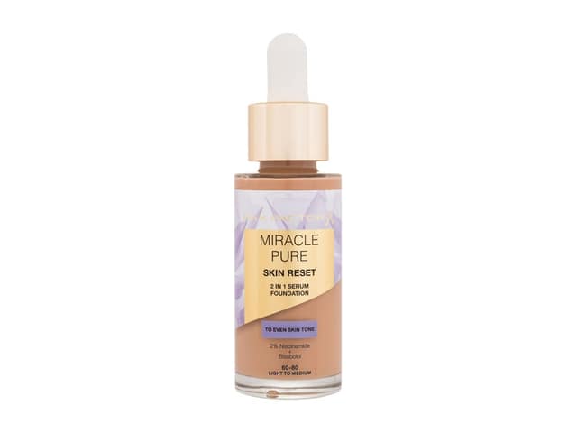 Max Factor Miracle Pure Skin Reset 2in1 Serum Foundation Makeup 30 ml (60-80 Light To Medium)