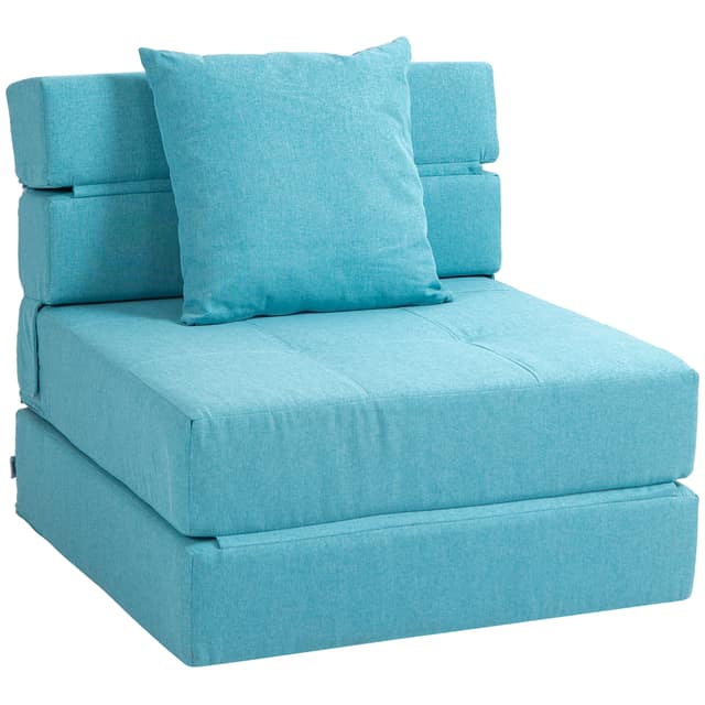 Καθιστικό Κρεβάτι Relax, αποσπώμενη επένδυση, 70 cm x 70 cm x 61 cm, Ανοιχτό Μπλε