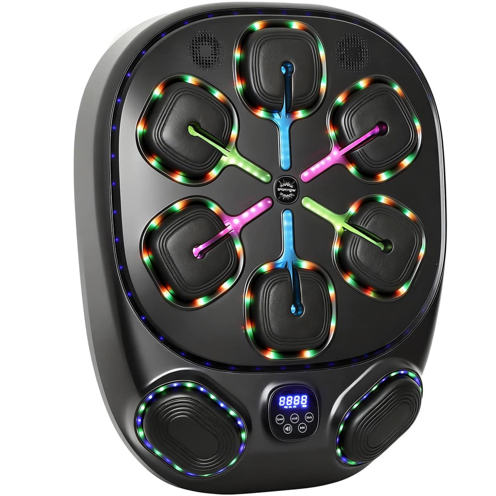Music Boxing Machine, ηλεκτρονική LED μηχανή με διπλές ζώνες κρούσης, Bluetooth γάντια, 9 ταχύτητες