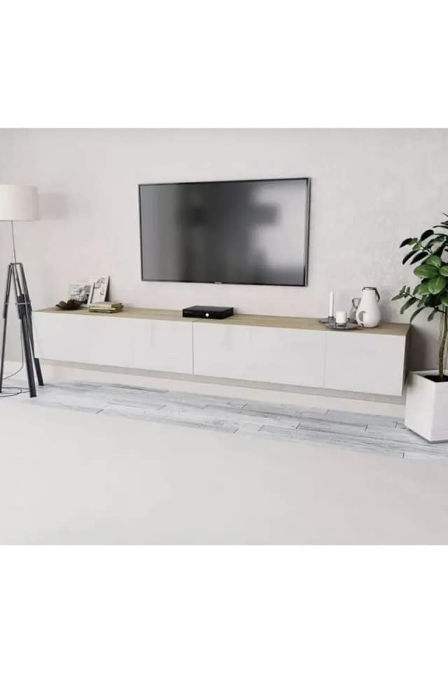 Έπιπλο τηλεόρασης από δρυς με ντουλάπι 200x30x30 cm