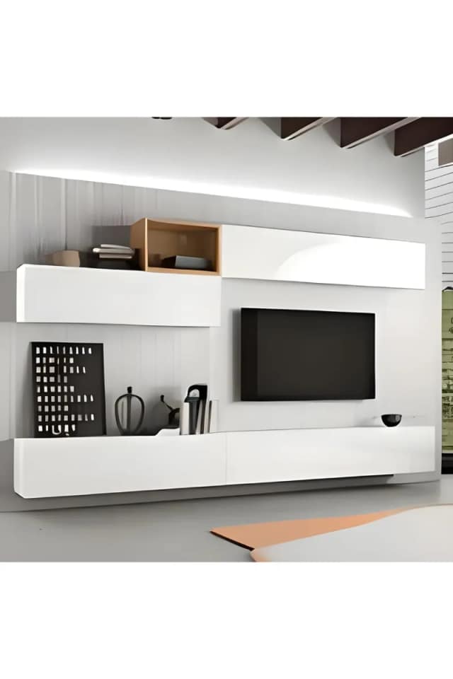 Έπιπλο τηλεόρασης από mdf με ντουλάπι 240x30x30 cm