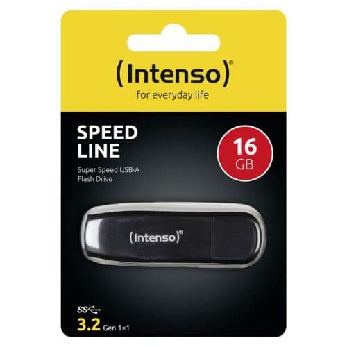Intenso Pendrive 16GB Speed Line USB 3.2, Μαύρο ΕΕ (3533470)