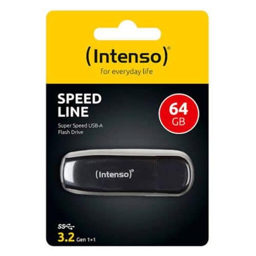 Intenso Pendrive 64GB Speed Line USB 3.2, Μαύρο ΕΕ (3533490)