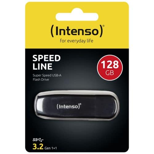 Intenso Pendrive 128GB Speed Line USB 3.2, Μαύρο ΕΕ (3533491)