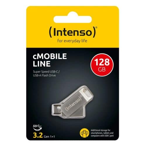 Pendrive Intenso 128GB cMobile Line USB 3.2, Ασημί ΕΕ (3536491)
