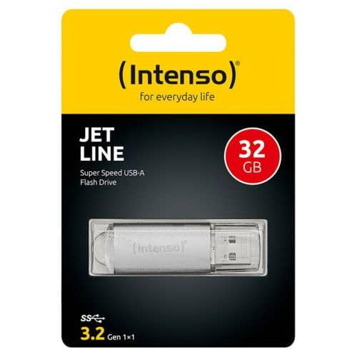 Intenso Pendrive 32GB Jet Line USB 3.2, Ασημί EU (3541480)