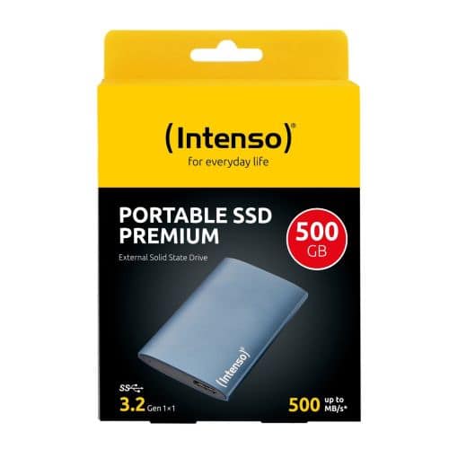Intenso SSD Εξωτερικός Premium 500GB USB 3.2, Μπλε EU (3823455)