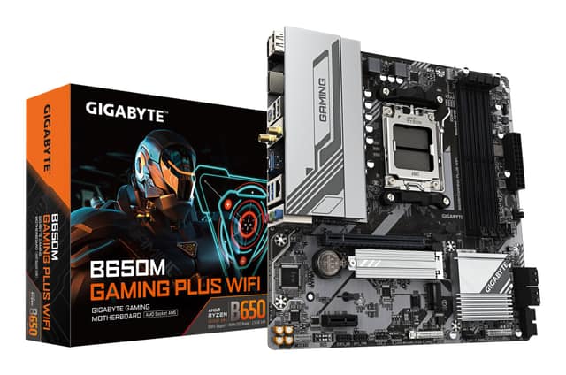 Mainboard GIGABYTE AMD B650, Socket AM5, micro ATX, RAM DDR5-SDRAM, 4xSlots, Wi-Fi Yes, Bluetooth Yes, 2xNumber of M.2 (M) slots (B650MGAMINGPLUSWF1.3)