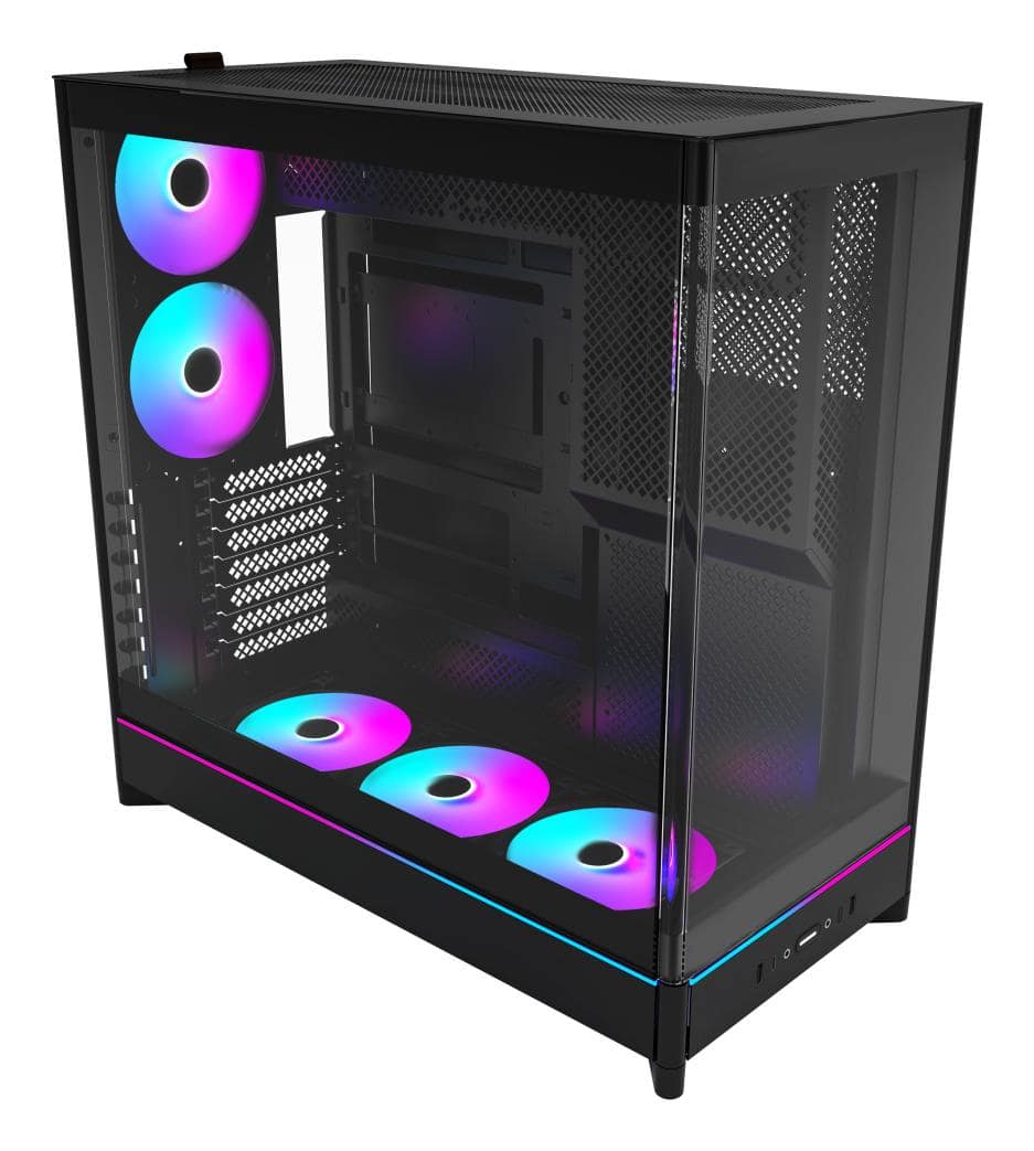Case MONTECH HS02 PRO, MidiTower, Case product features Removeable HDD basket/Transparent panel, Not included, ATX, MicroATX, MiniITX, Colour Black (HS02PRO(B))