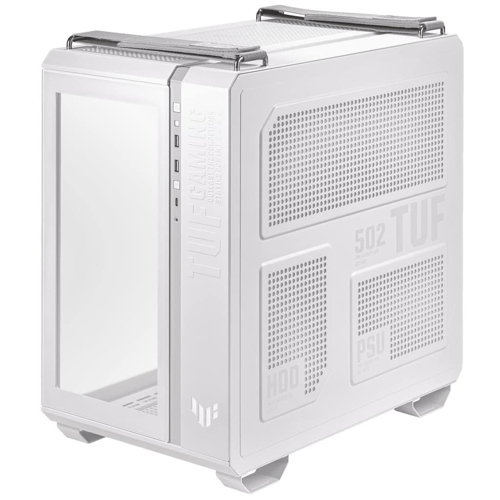 Θήκη ASUS TUF Gaming GT502, MidiTower, Χαρακτηριστικά προϊόντος θήκης Διαφανής πάνελ, Μη συμπεριλαμβανόμενο, ATX, MicroATX, MiniITX, Χρώμα Λευκό (GAMGT502PLUS/TGARGBWH)