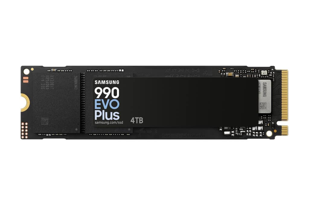 SSD SAMSUNG 990 EVO Plus, 4TB, M.2, PCIe Gen5, NVMe, TLC, Ταχύτητα εγγραφής 6300 MBytes/sec, Ταχύτητα ανάγνωσης 7250 MBytes/sec, 2.38mm, TBW 2400 TB (MZ-V9S4T0BW)