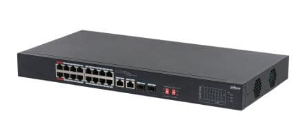 Switch DAHUA S3218-16ET-135, Απλός διακόπτης, Επίπεδο διακόπτη L2, Τοποθέτηση σε ράγα Ναι, Συσσωρευμένος Ναι, Μορφή 1U, 2xRJ-45 θύρες