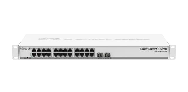 Switch MIKROTIK CSS326-24G-2S+RM, Switch type Managed, Rack mounting Yes, Form factor 1U, 24xRJ-45 ports